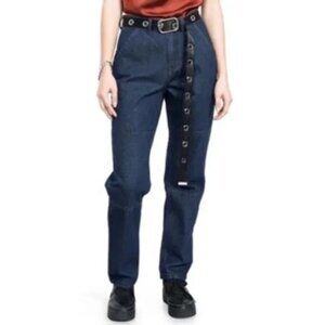 New BP. X WILDFANG Women's Blue Denim Utility Straight Leg Jeans Size 22